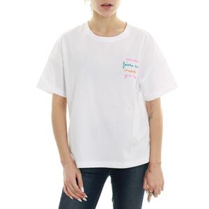 T-SHIRT PENSAVO FOSSE AMORE SUPERCULTURE BIANCO